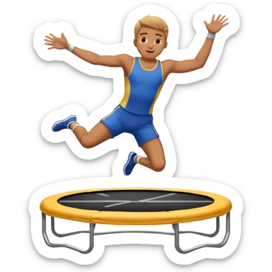 Human Jump Trampoline "Jump Off" sticker