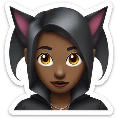 playboicarti cute vampire with cat ears and a tail sticker