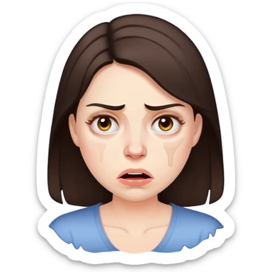 Brunette with Postpartum rage sticker