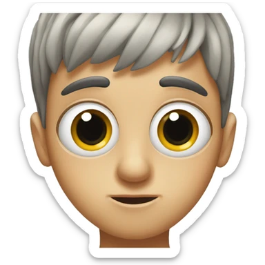 big eyes with giant eyelashes sticker