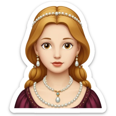 portrait of a Renaissance woman sticker