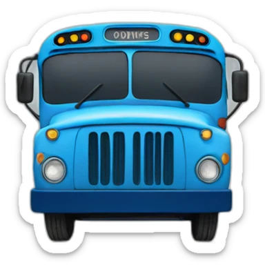 two blue busses sticker