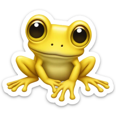yellow frog in echo sticker