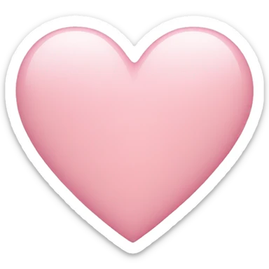 light pink heart sticker