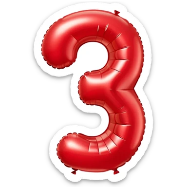 Balloon of the number nineteen sticker