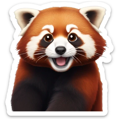 Red panda sticker