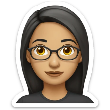 Profesora-joven-colombiana-cabello MORENO LARGO-bata sticker