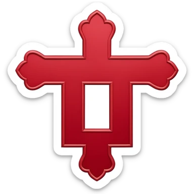 Cruz de borgoña sticker