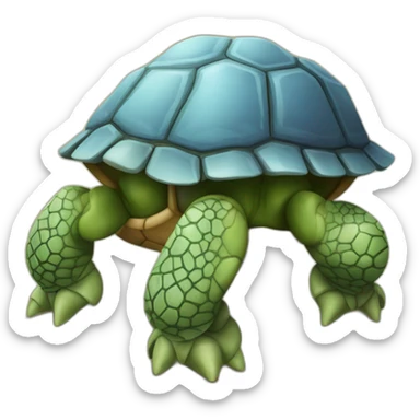 Une araignée sur une tortue sticker