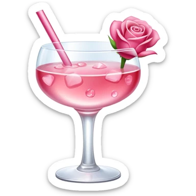 Rose mocktail sticker