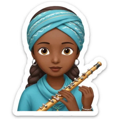 Indian Girl With Flute sticker
