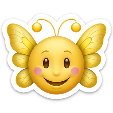 Smily original emojiwith fairy wings sticker
