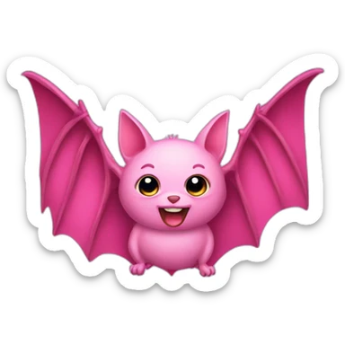 Pink bat sticker