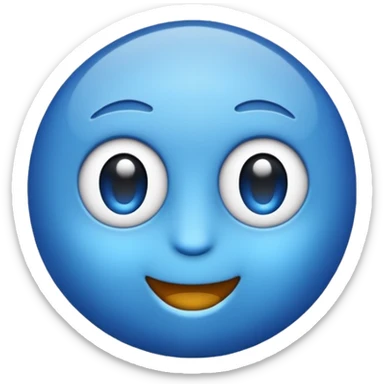 Crie um emoji com a letra L com fundo azul sticker