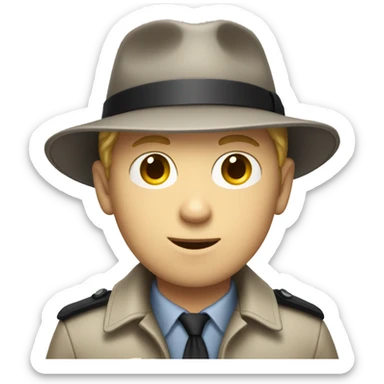 Handsome white boy dressed like an investigator sticker