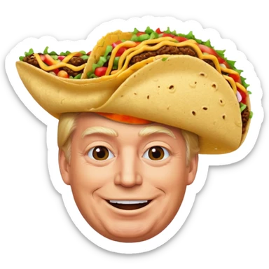 Donald trump taco face sticker