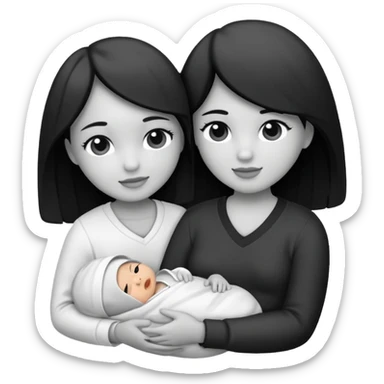 Newborn B&W with female sticker