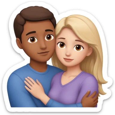 A couple having intimate love sticker