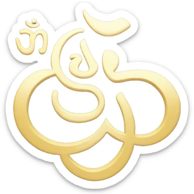 Om and islam symbol sticker