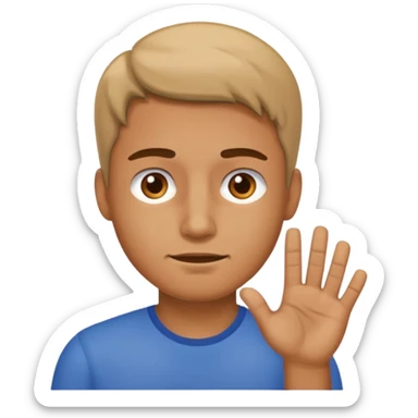 A man saying no with a nonchalant look sticker