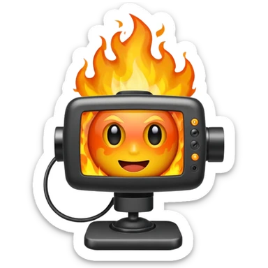 Web Cam on FIRE sticker