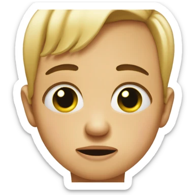 crying babyface with tears sticker