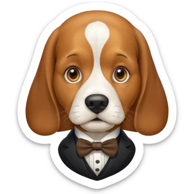 beagle gentleman sticker