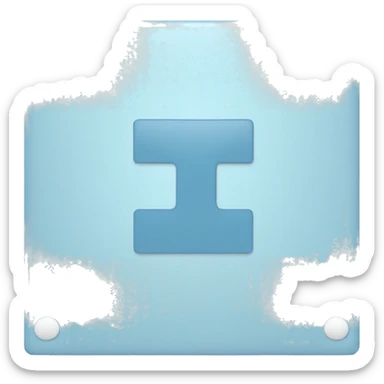 a light blue square with a white R1 in the middle sticker