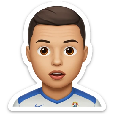 ronaldo qui se mordille les lèvres  sticker