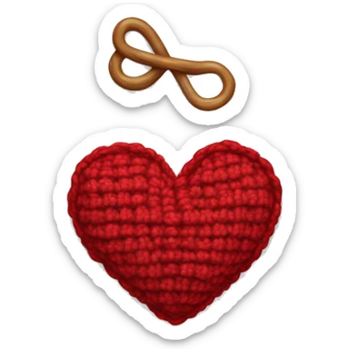 Crotchet heart sticker