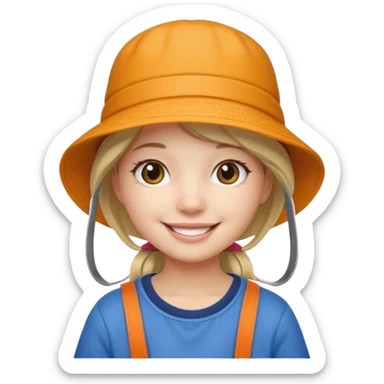 bucket hat girl sticker