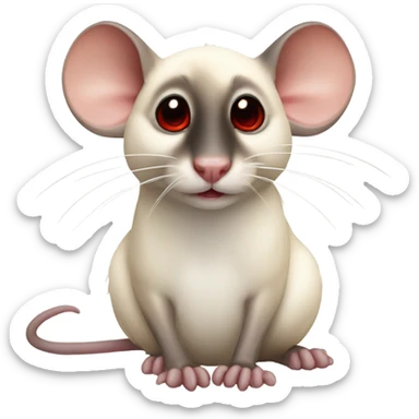 A Siamese rat with red eyes sticker