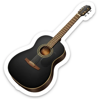 black acoustic guitar sticker
