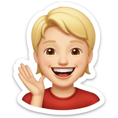 laughing at joke at ar sticker