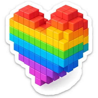 Heart rainbow  sticker