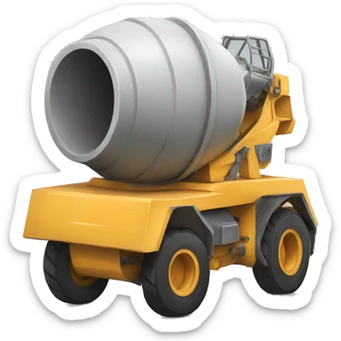 Concrete mixer sticker