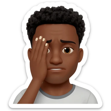 Facepalm black gay sticker