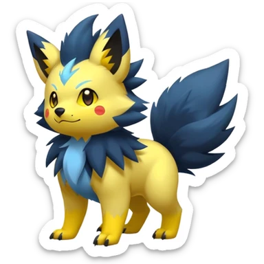 Manectric-Zorua-Yamper-Fakémon-hybrid-creature (full body)  sticker