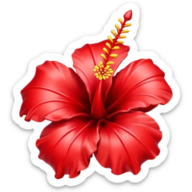 hibiscus claw clip sticker