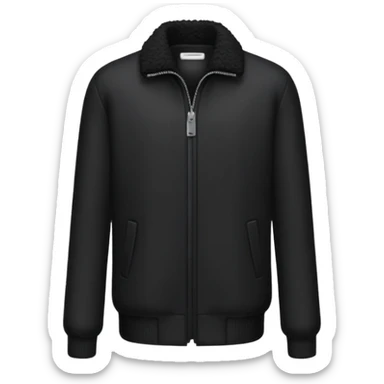 chaqueta negra de lana sticker