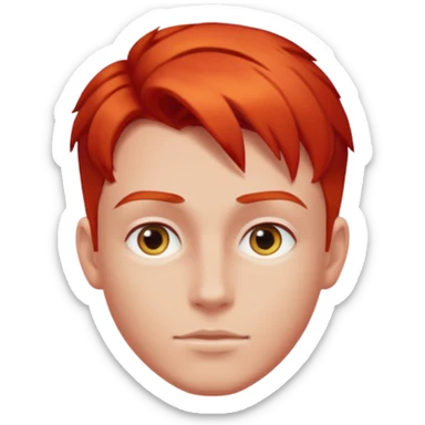 young man with smooth skin, bright eyes, and glowing hair color sticker