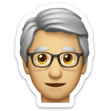 Rato de óculos escuro minimalista sticker