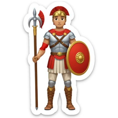 emoji de soldado romano alto y fuerte cuerpo entero sticker