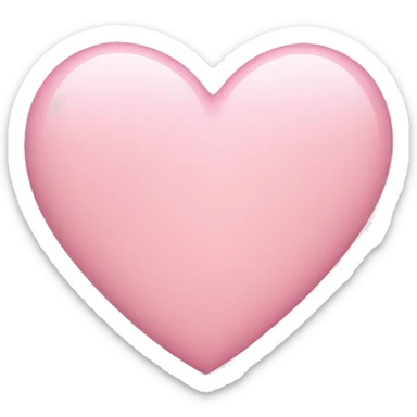 Light pink heart in iPhone style sticker