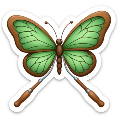butterfly net sticker