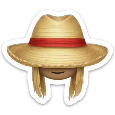 Strawhat with red line sticker