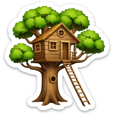 put a big letter W on a treehouse in a tree sticker