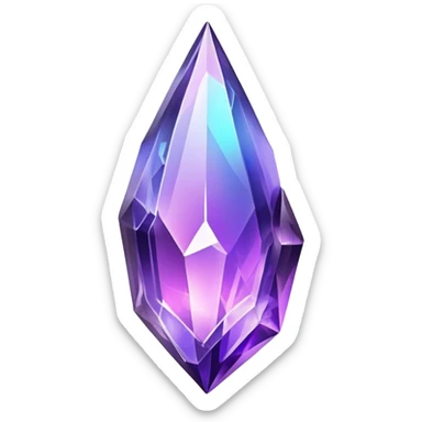Purple iridescent nebula crystal shard sticker