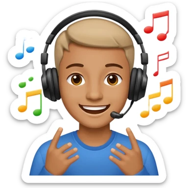 Escuchar música sticker