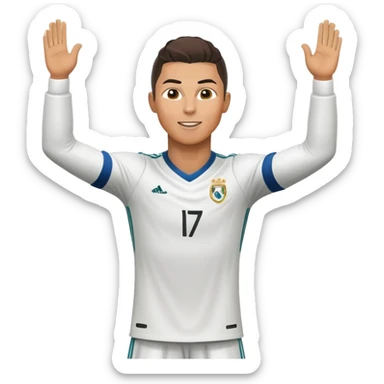 Cristiano Ronaldo soccer player celebrating a goal sticker